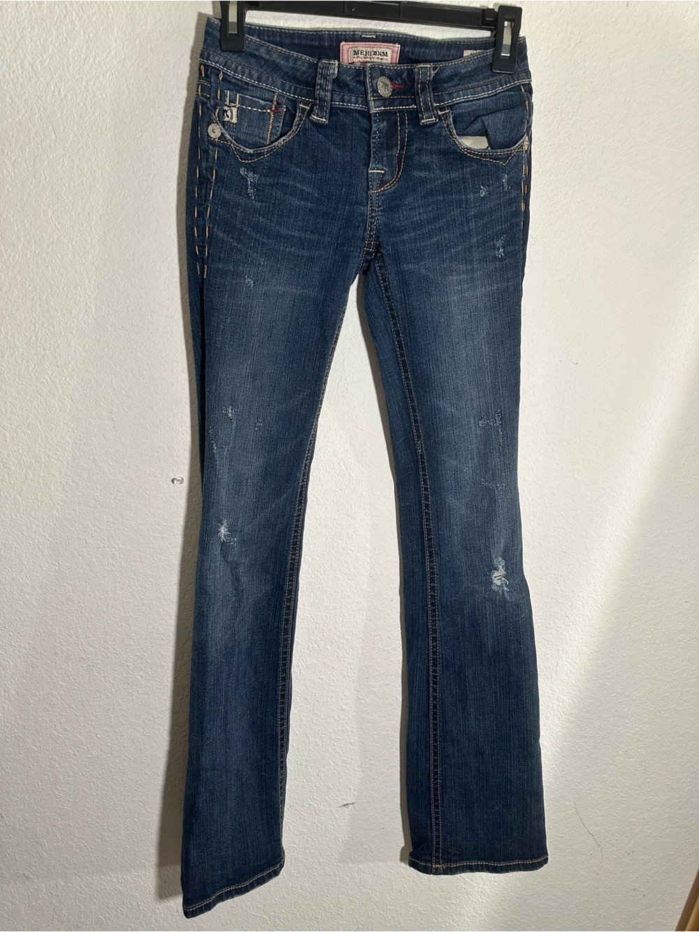 Mek Denim USA Noiva Slim Boot Jeans Low Rise 25w/34l Size 25 Y2K 90's 00's